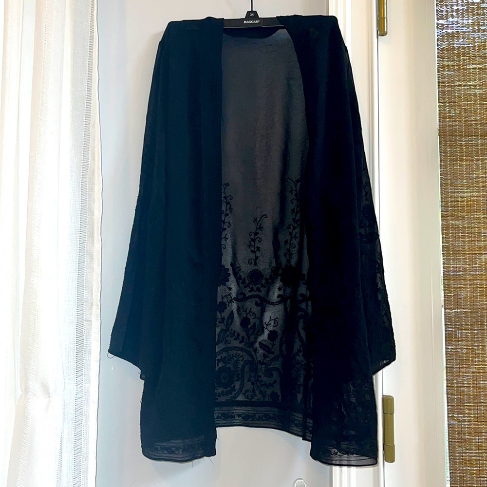 Black sheer cardigan